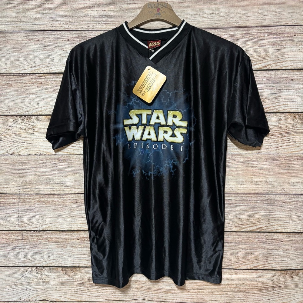 Vintage Star Wars Deadstock NWT Episode I Movie Promo Jersey Shirt 90s 00s Large